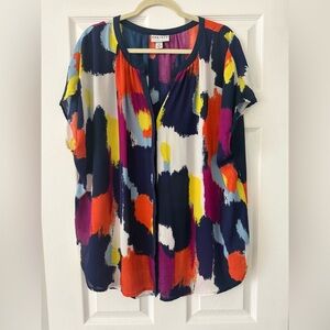 Ava & Viv 2X Multicolor Blouse 🧡💜